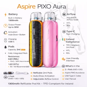 Aspire Pixo Aura Pod Kit