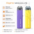 Aspire Minican Lite pod kit with 1000mAh battery and refillable 2ml pod for MTL vaping in Ireland