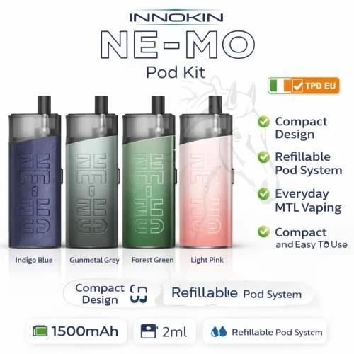 Innokin NE-MO pod kit Ireland compact refillable vape 1500mAh 2ml