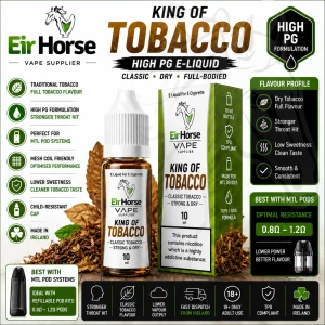 EirHorse King Of Tobacco E-Liquid